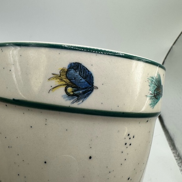 Large Fly Fishing Mug Folkcraft Stoneware - Picture 2 of 4